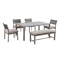 Ensemble table et chaises 6 pièces pour patio Tarren Better Homes & Gardens - Havane