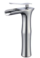 American Imaginations -in. W Above Counter White Bathroom Vessel Sink Set For Deck Mount Drilling AI