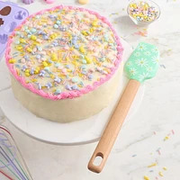 Spatule Way to Celebrate en Silicone de 12”, Marguerites, Verte
