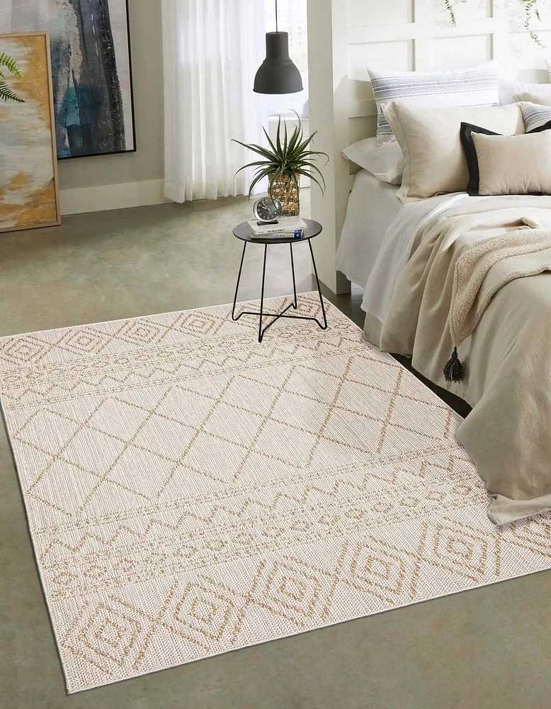ECARPET Jute Style Area Rug for Bedroom, Living Room