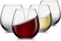 Spirits Stemless Crystal Wine Glasses 15 oz - Set of 4