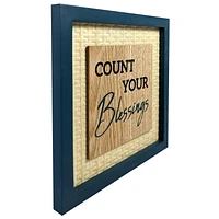 BLESSINGS  PLAQUE - NAVY