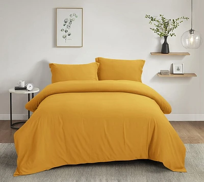 Ensemble de housse de couette unie ultradouce