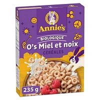 Annie’s Organic Honey Nut O's Breakfast Cereal, Whole Grain, 235 g