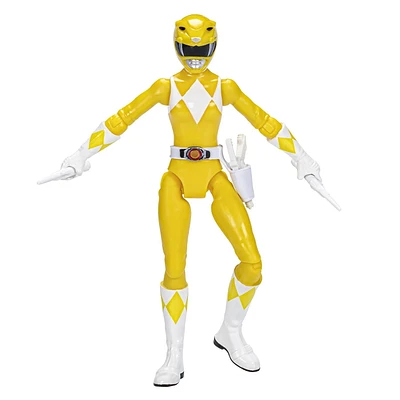 Power Rangers Mighty Morphin Yellow Ranger 6-Inch Action Figure Toy, Hasbro Superhero Action Figures and Toys for Boys and Girls Over 4, Includes Accessories