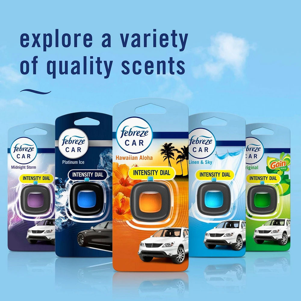 Febreze Car Air Freshener, Odor-Fighting Automotive Vent Clip, Hawaiian Aloha Scent