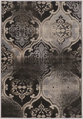 Tapis Bijou Arthur bleu et beige de 8 pi x 10 pi 4 po