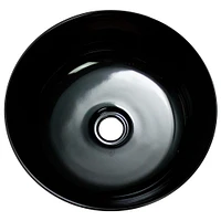 American Imaginations -in. W Above Counter Black Bathroom Vessel Sink For Deck Mount Deck Mount Drilling AI