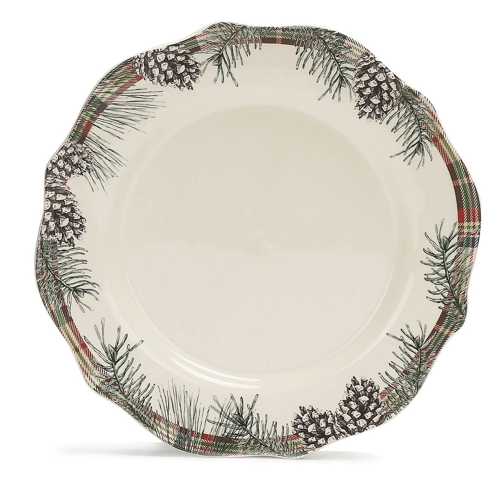 Assiette Holiday time à motif de ruban d'aiguilles