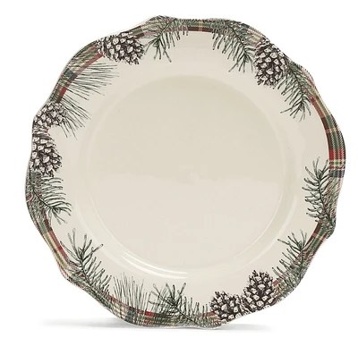 Assiette Holiday time à motif de ruban d'aiguilles