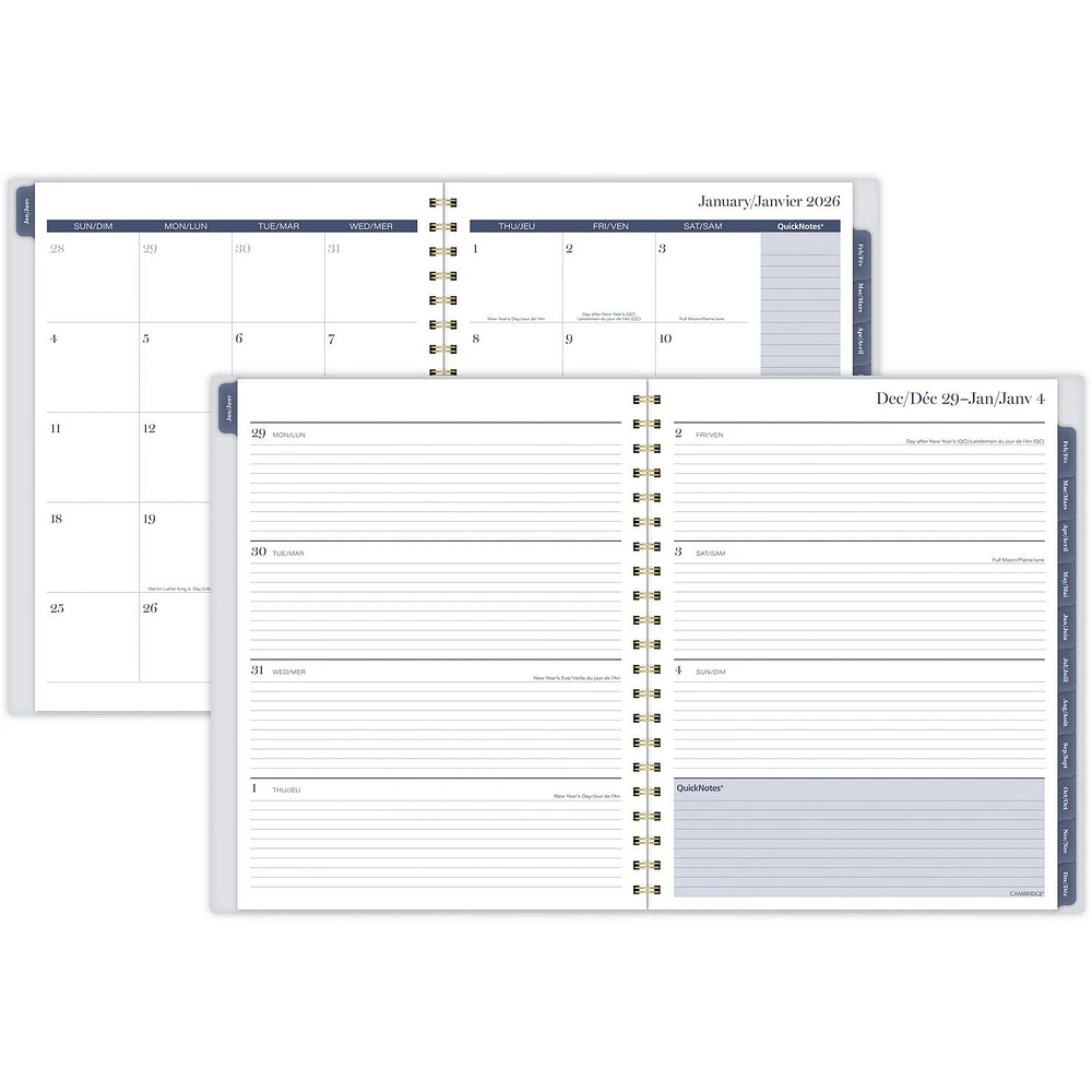 Agenda Grand CAMB floraux foncés W/M,26 Agenda