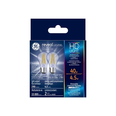General Electric 4W HD+ DEL A15 Reveal Ampoule