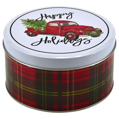 HOLIDAY TIME ROUND TIN SMALL