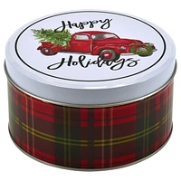 HOLIDAY TIME ROUND TIN SMALL
