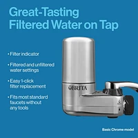 Système de filtration d’eau sur robinet Brita, fini chromé Système de filtration