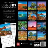 BrownTrout Colours of Australia 2024 12x24 Inch Square Wall Calendar, 9347301103483