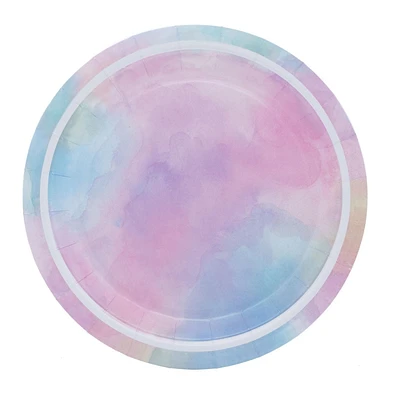 Assiette en papier jetable de 9 pouces tie dye ASSIETTE EN PAPIER TIE DYE DE 9 POUCES