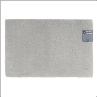 Tapis de bain en polyester gris clair uni 3K Hometrends Tapis bain antidérapant20x32"