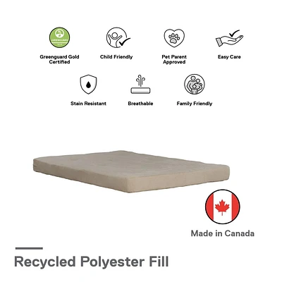 Matelas futon de 6 pouces Kali de DHP, deux places