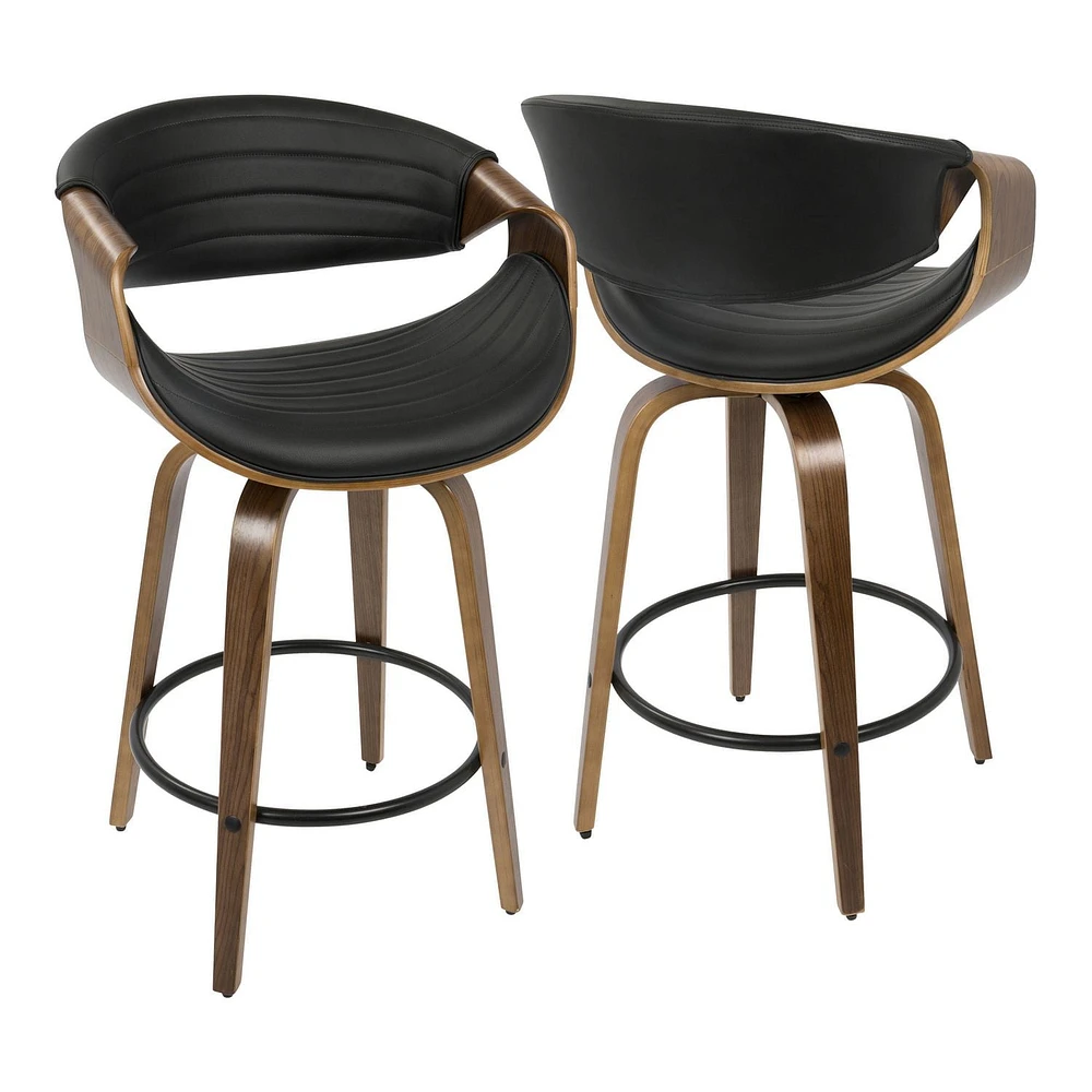 Tabouret de comptoir moderne milieu-du-siècle Symphony, de LumiSource