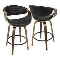 Tabouret de comptoir moderne milieu-du-siècle Symphony, de LumiSource