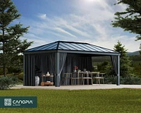 Ensemble de rideaux d'ombrage CANOPIA de PALRAM pour pavillon de jardin Dallas de 12 pi x 20 pi