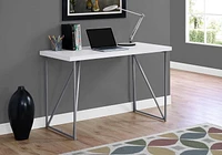 Monarch Specialties Computer Desk, Home Office, Laptop, 48"l, Work, Metal, Laminate, White, Grey, Contemporary, Modern