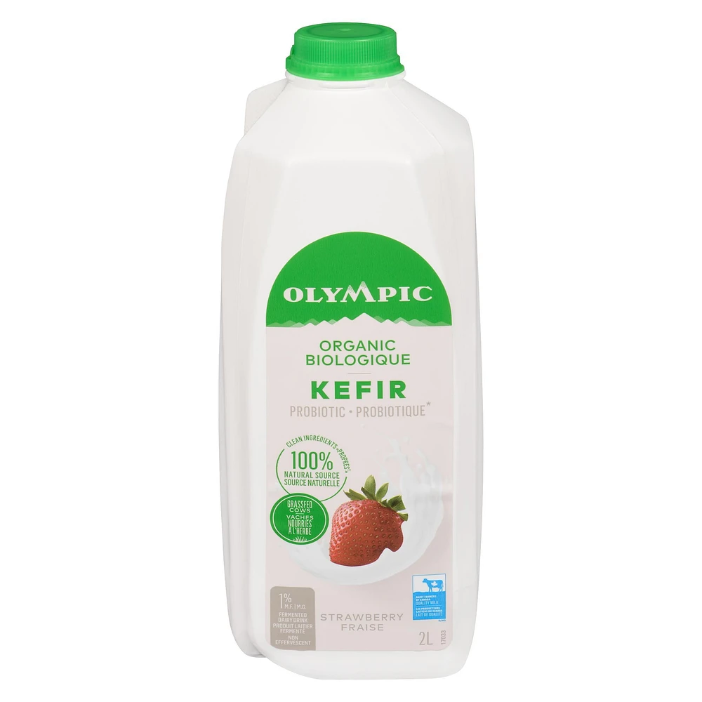 Olympic Organic Kefir 1%, Strawberry, 2lt