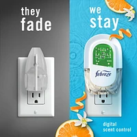 Febreze Plug In Air Freshener, Odor-Fighting Scented Oil Refill, Refresh & Energize, 2 Refills, 52ML