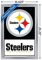 NFL Pittsburgh Steelers - Logo 21 Wall Poster, 22.375" x 34" Framed