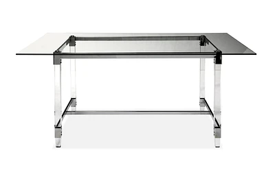 Topline Home Furnishings Table de salle à manger 64 "translucide