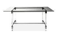 Topline Home Furnishings Table de salle à manger 64 "translucide