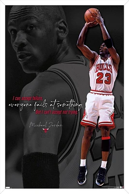 Michael Jordan - Can't Accept Not Trying Wall Poster