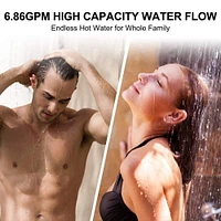 Camplux Chauffe-eau Sans Réservoir au Gaz Naturel Pro, Chauffe-Eau au Gaz Naturel Outdoor de 6,86 GPM avec Contrôle Avancé du Débit Haute Capacité, Chauffe-Eau au Gaz Naturel Résidentiel pour 3 à 4 Pe