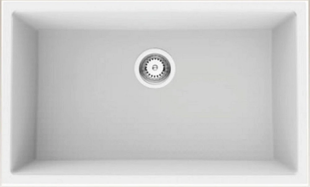 American Imaginations 27-in. W CSA Approved White Granite Composite Kitchen Sink With 1 BowlAI-34564