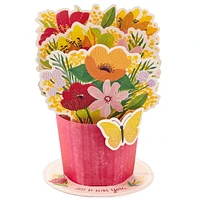 Carte en relief « Thinking of You » pour les fêtes et les anniversaires – Paper Wonder de Hallmark (Bouquet de fleurs)