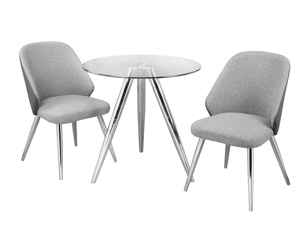 Oliver 3-Piece Dining Set, Grey