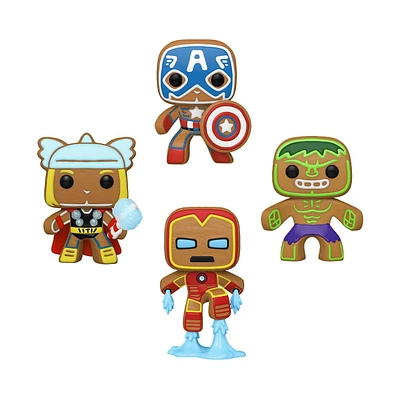 Funko Pop! Heroes: Marvel Holiday - Gingerbread Figurines En Vinyle 4-Pack (Exclusif De Walmart)