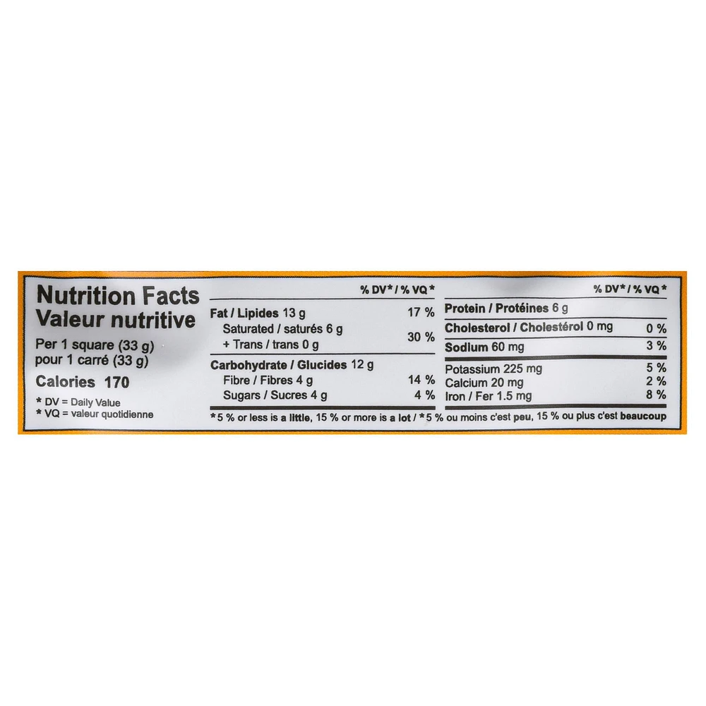 Mid-Day Squares Peanut Butta Plant-Based Functional Chocolate Bar, 33 g