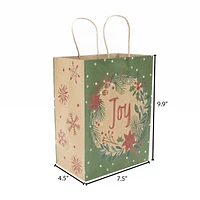 Holiday Time 7 paquets de petits sacs-cadeaux en papier Kraft