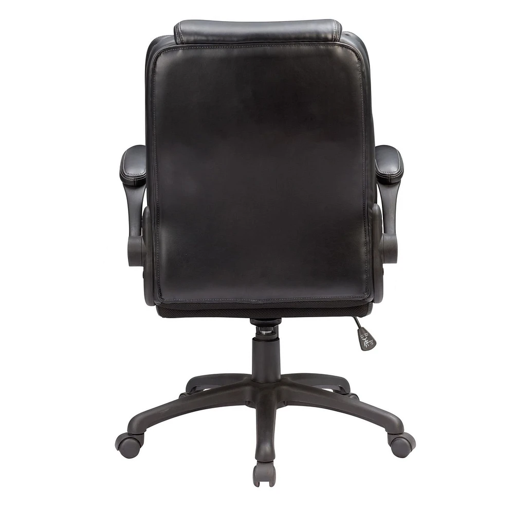 Sealy® Winthrop Chaise de bureau haute en similicuir noir