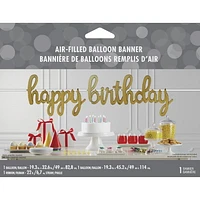 Bannière de ballons Joyeux anniversaire Or Bannière ballons Joyeux Bday