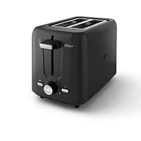 Grille-pain 2 tranches Oster avec réglage personnalisé pour les bagels et fentes extra larges, noir noir