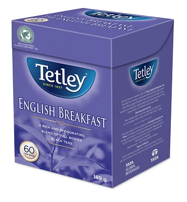 Tetley English Breakfast Black Tea, 60 Tea bags