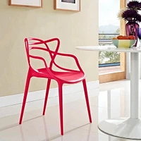 Heavenly Collection Red Plastic Armchair