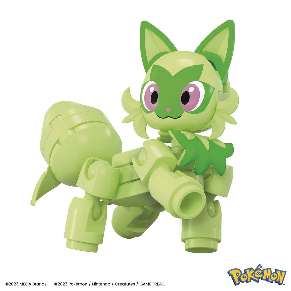 MEGA – Pokémon – Figurine articulée – Poussacha, Pokéball - 27 pièces