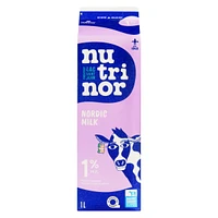 1L Milk 1% carton Nutrinor, 1L partly skimmed