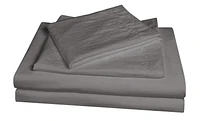 Natural Crinkle Fabric Ultra Soft Solid Duvet Cover Set