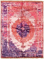 ECARPETGALLERY 5'9" x 7'10" Bordered Jules Oushak Hand-knotted Area Rug for Living Room, Dining Room and Bedroom in Brown