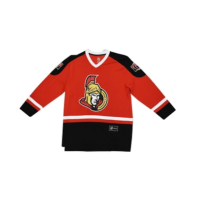NHL Ottawa Senators Mens Long Sleeve Deluxe Fan Jersey Sweater, S-XL